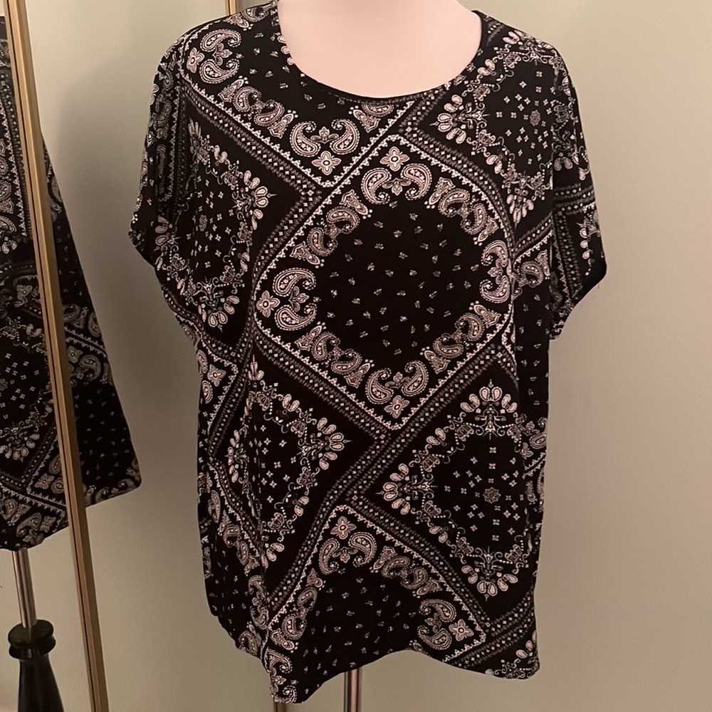 Black and White Blouse